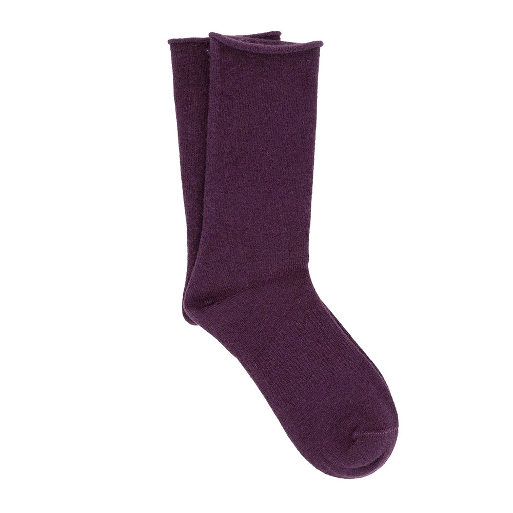 Ilux Cashelle - Cozy Cashmere Silk Roll Top 1557 Womens Hosiery Violette