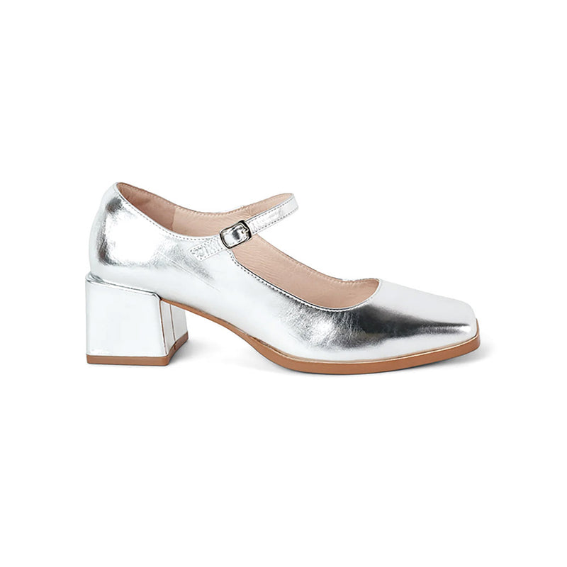 Intentionally Blank Christopher Mary Jane Womens Shoes Silver