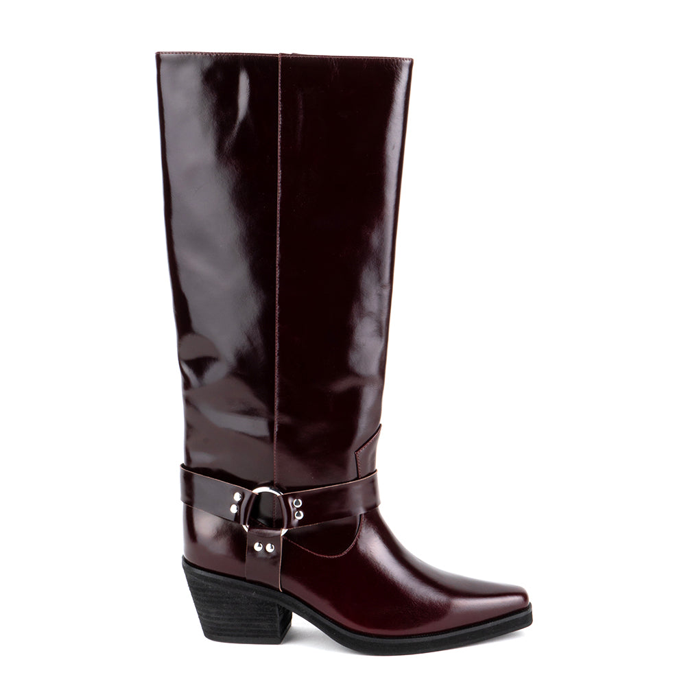 Intentionally Blank Josephine Boot Womens Shoes Maroon