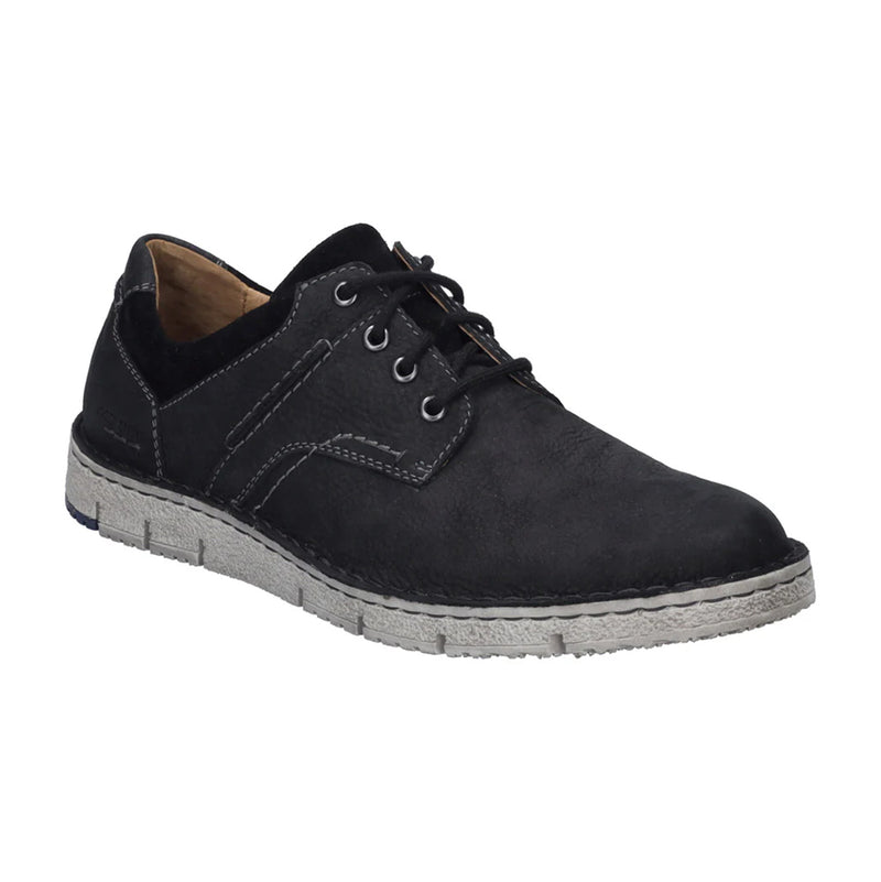 Josef Seibel RUBEN 02 Mens Shoes BlackGrizzly/ShinyVelo