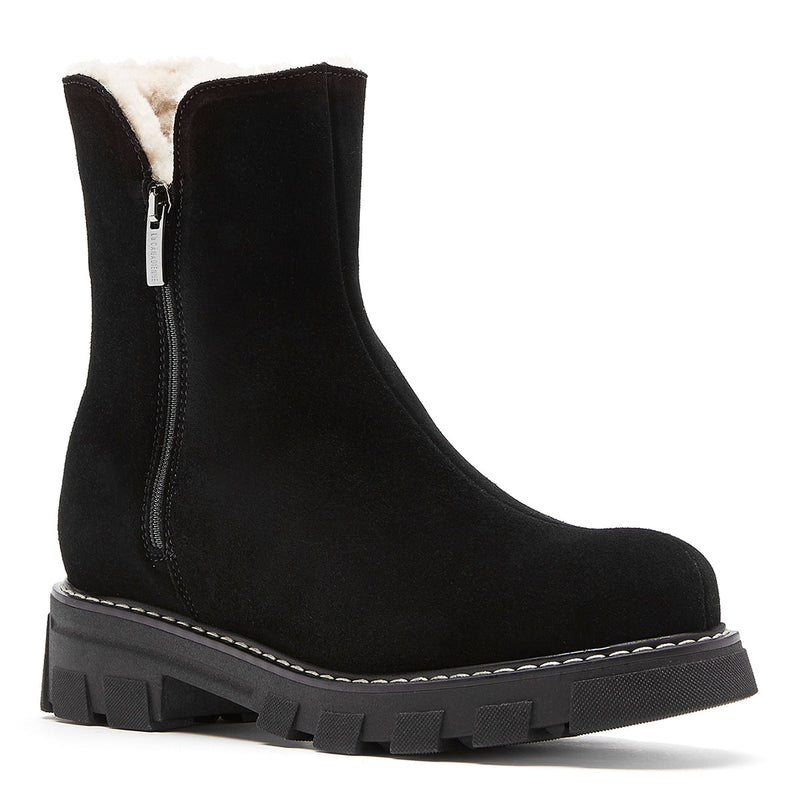 La Canadienne Adrianna Boot Womens Shoes Black Suede