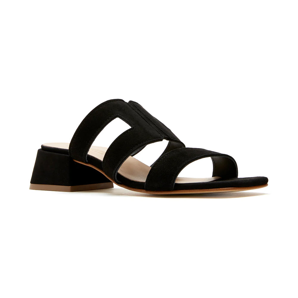 La Canadienne Fifi Suede Sandal Womens Shoes Black Suede