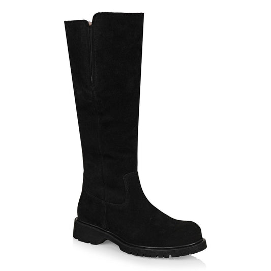 La Canadienne Helene Boot Womens Shoes Black Suede