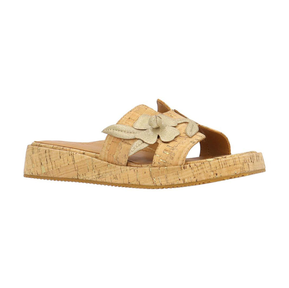 L'Amour Des Pieds Aldara Slip On Sandal Womens Shoes Natural/Gold