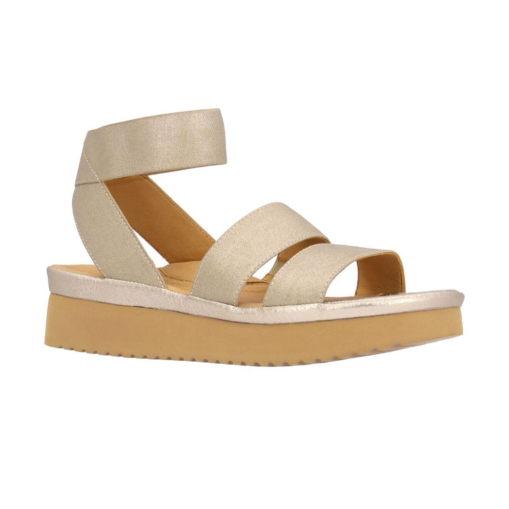 L'Amour Des Pieds Avaleena Ankle Strap Sandal Gold