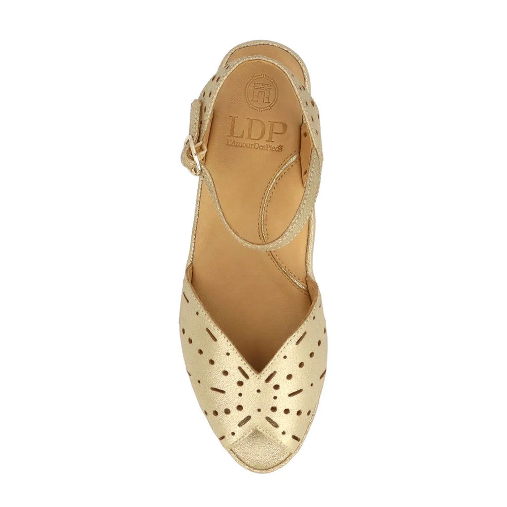 L'Amour Des Pieds Brenn Peep Toe Sandal Womens Shoes