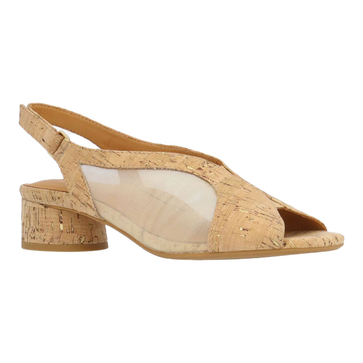 L'Amour Des Pieds Estefana Womens Shoes Natural Gold Cork