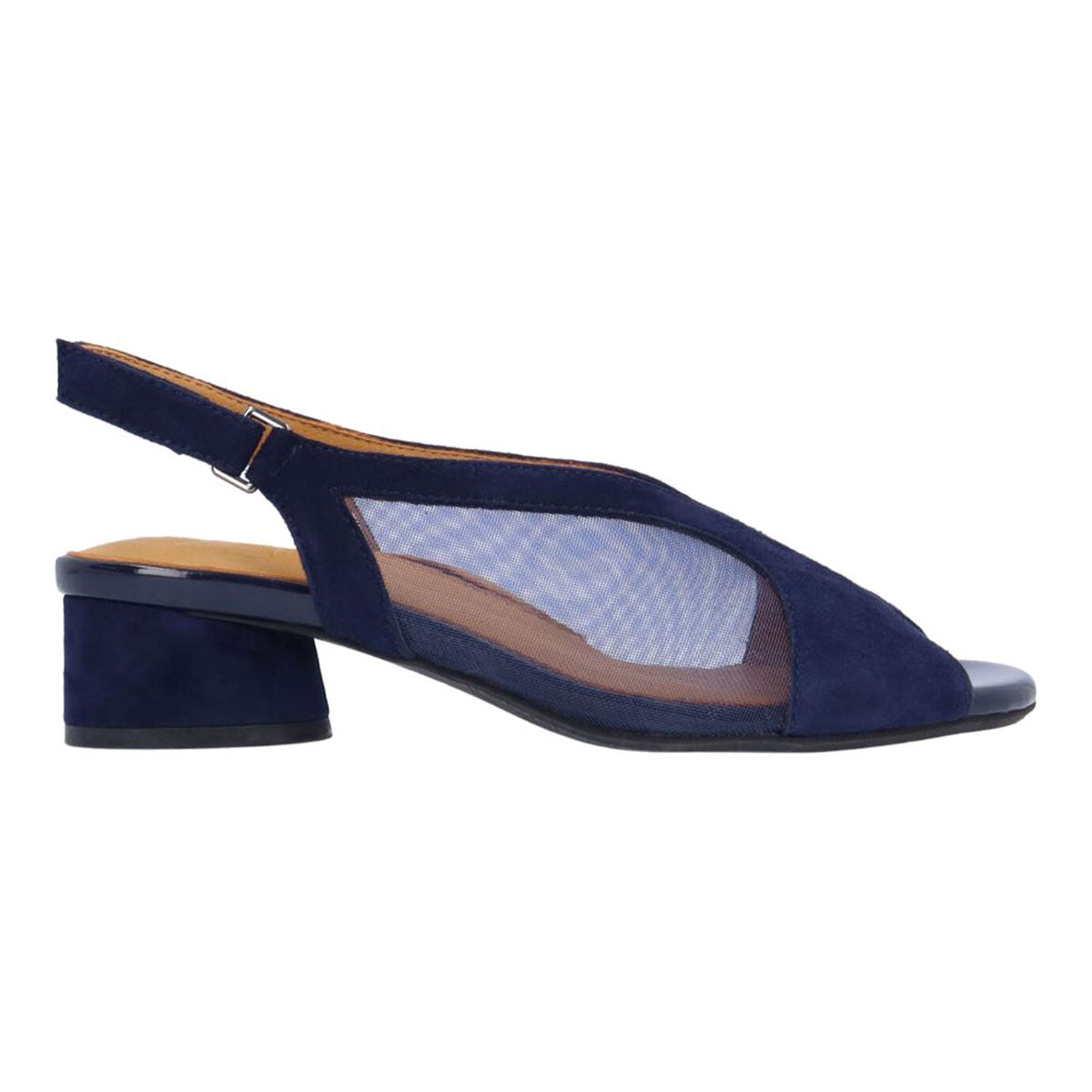 L'Amour Des Pieds Estefana Womens Shoes Navy Kid Suede