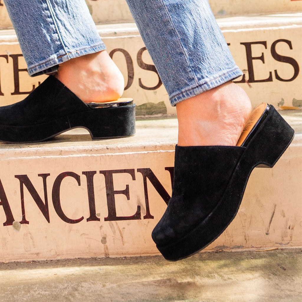 L'Amour Des Pieds Galana Womens Shoes Black Kid Suede