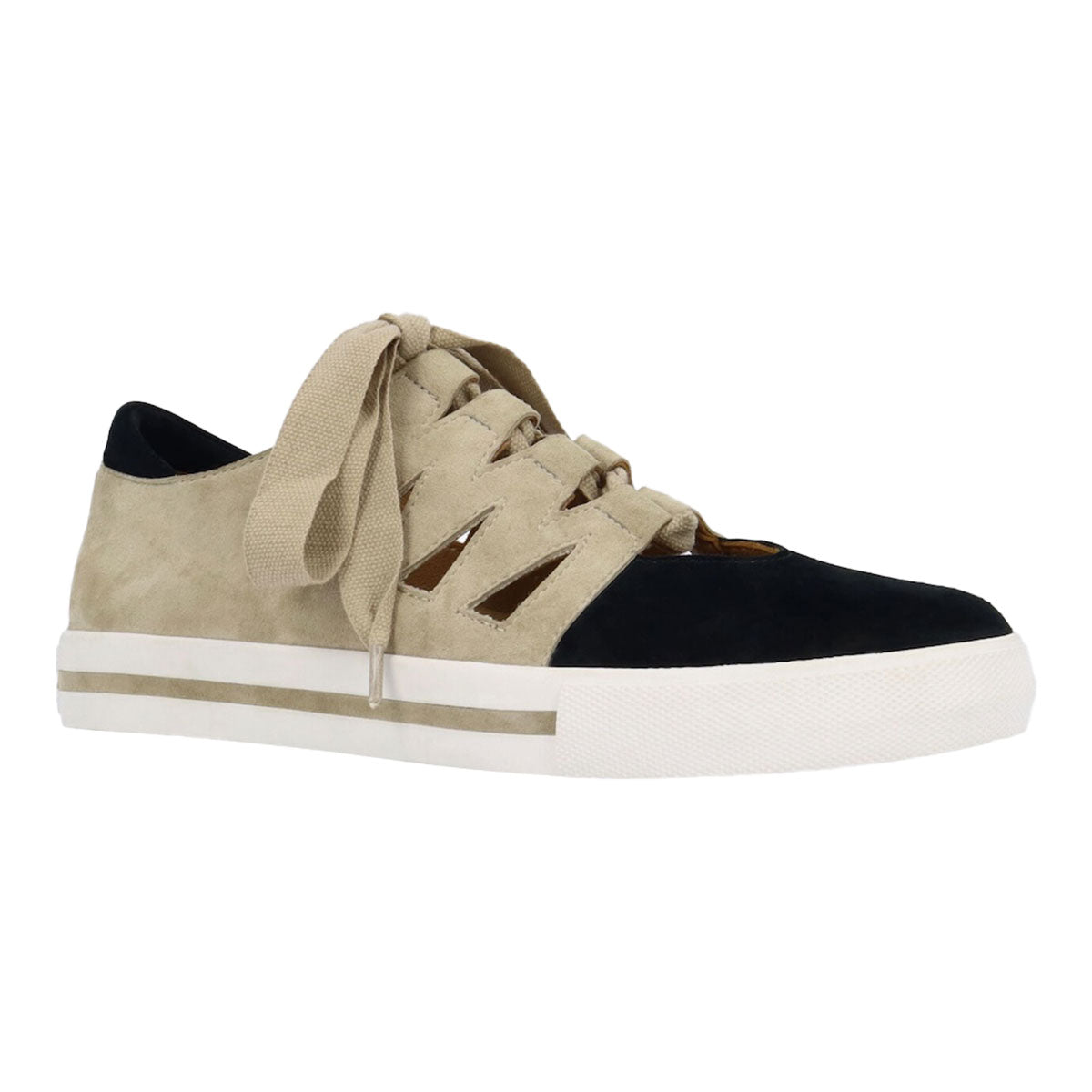 L'Amour Des Pieds Kanav Womens Shoes Taupe/Black