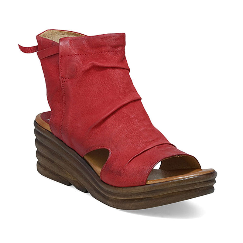Miz Mooz Anna Wedge Sandal Womens Shoes Scarlet