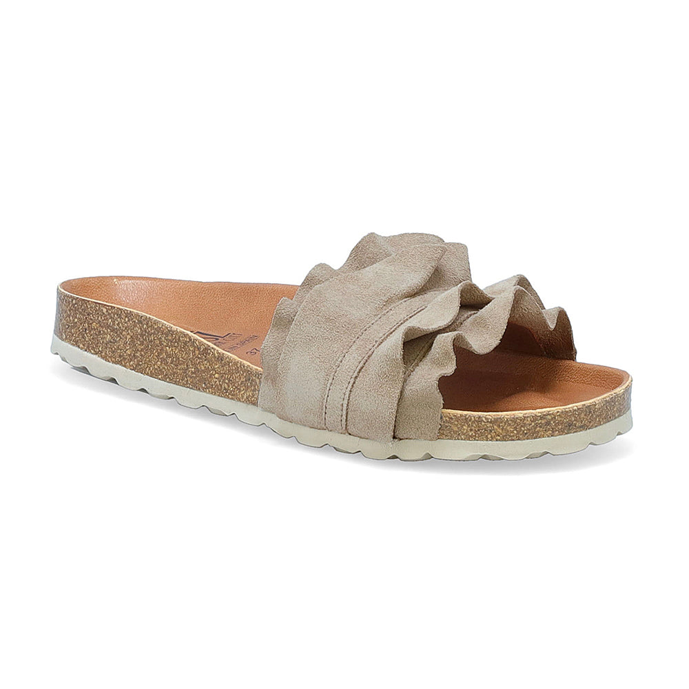 Miz Mooz Rocio Soft Ruffle Slide Sandal | Simons Shoes
