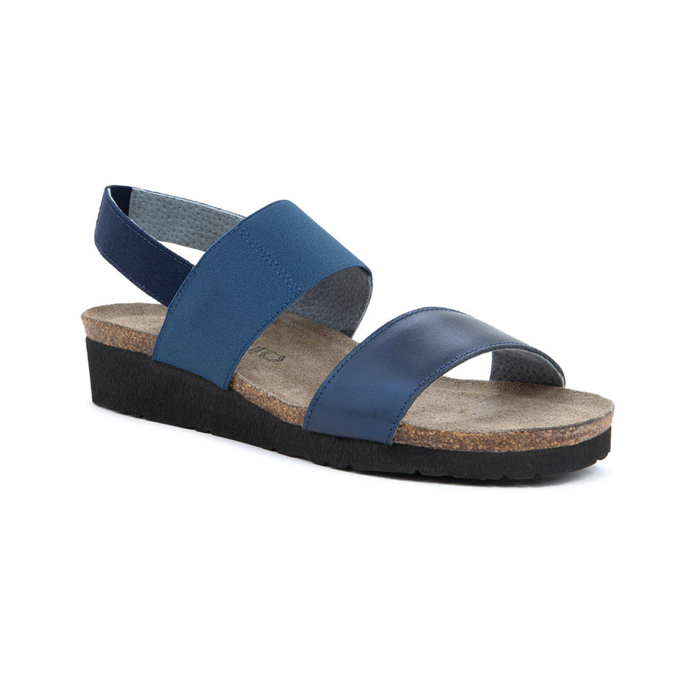 Naot Amy Womens Shoes POLAR LTHR/NAVY ELASTIC