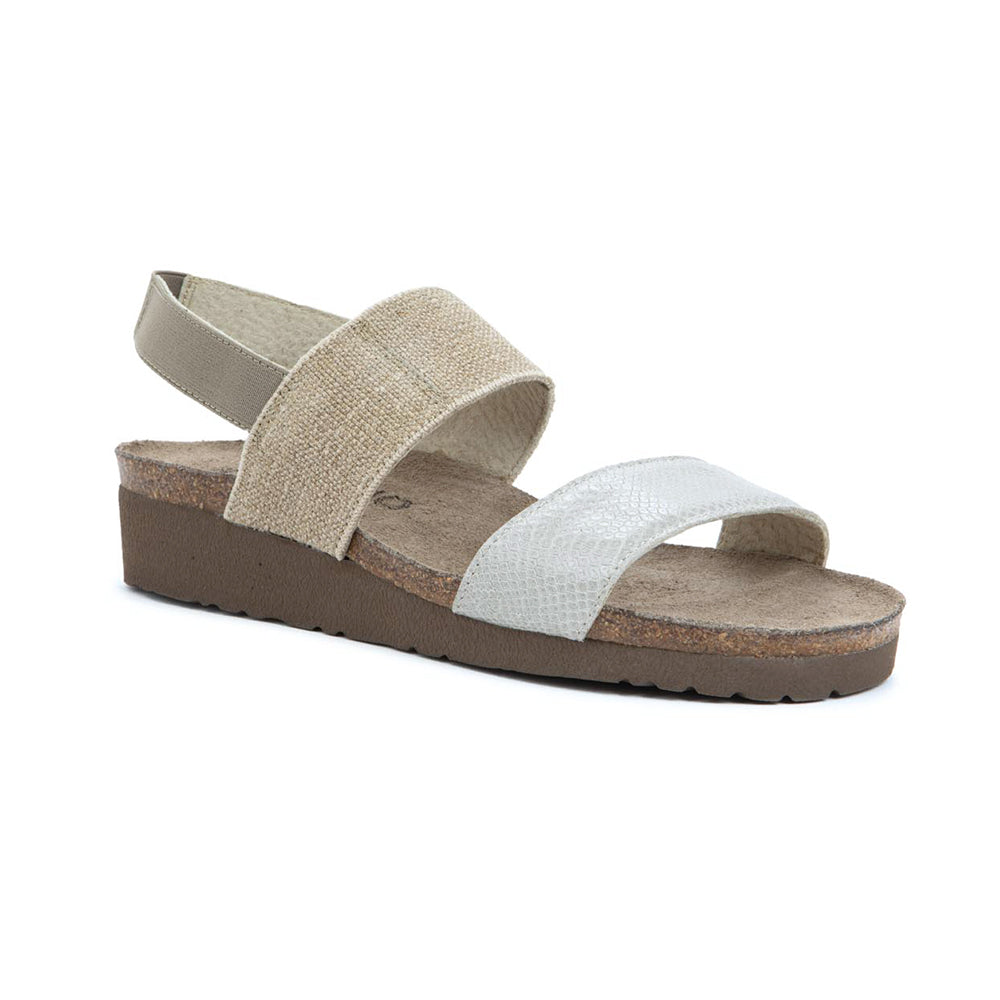Naot Amy Womens Shoes WIDE BEIG LIZ LTHR/BEIG ELAST