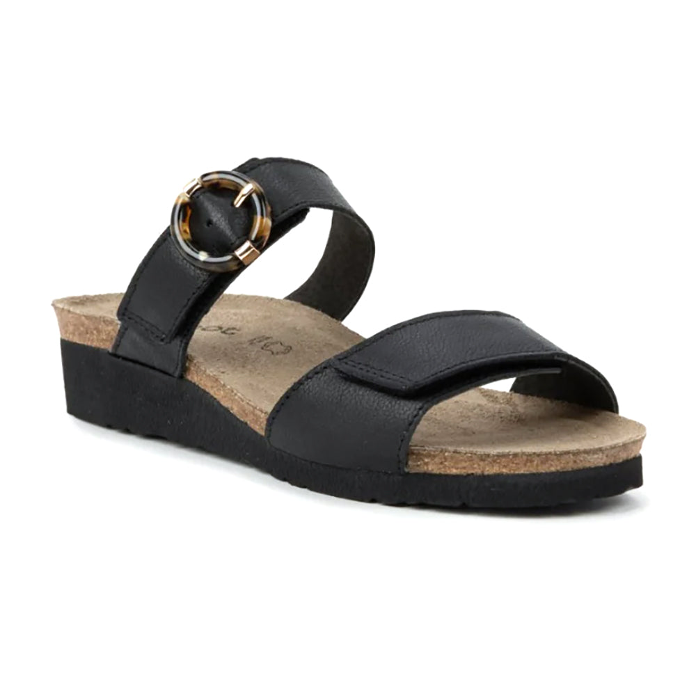 Naot Anabel Wide Slide Womens Shoes Soft Black Leather
