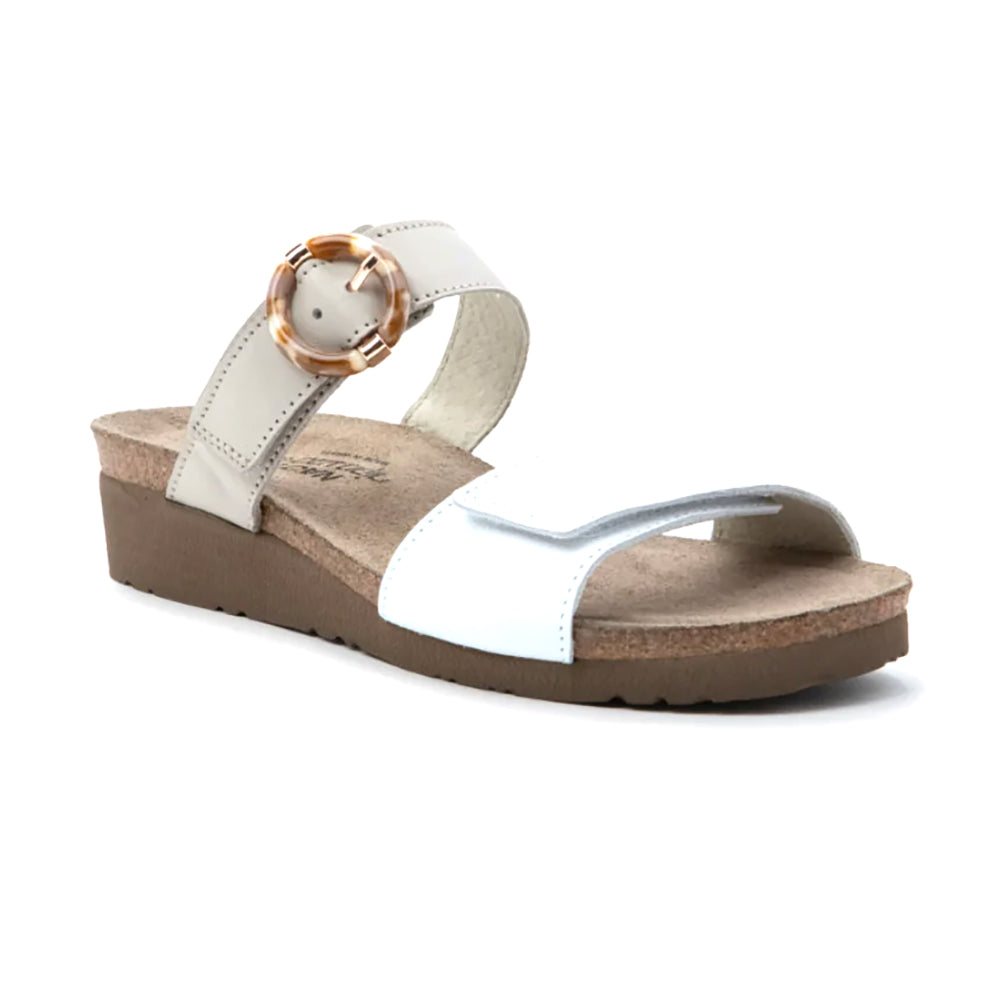 Naot Anabel Wide Slide Womens Shoes Ivory/White