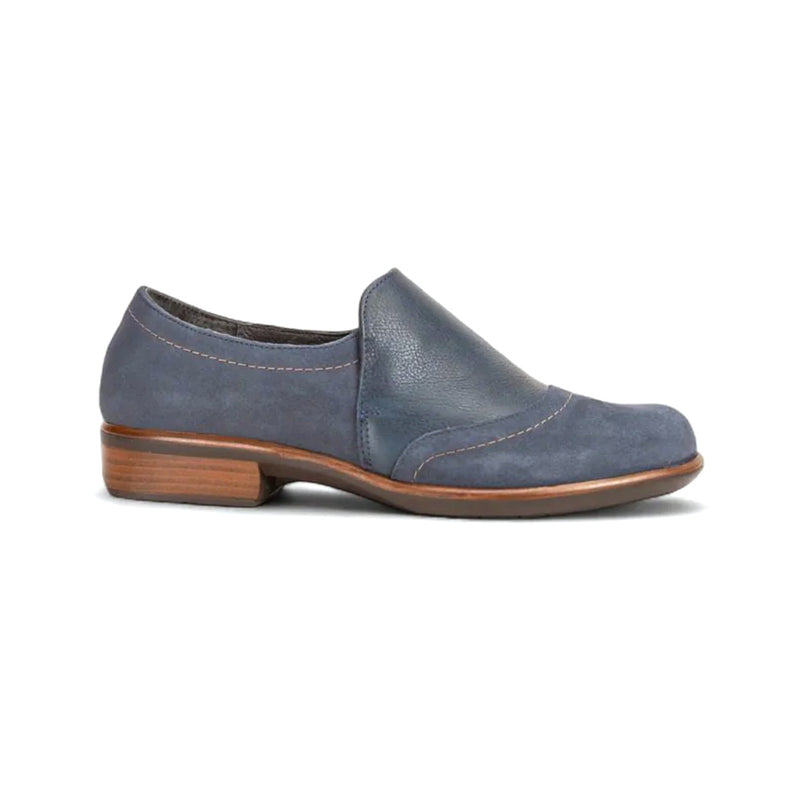 Naot Angin Black Leather Wood Brown Sole | Simons Shoes