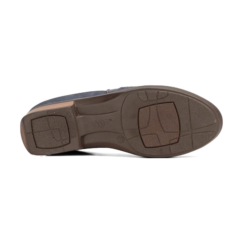 Naot Angin Black Leather Wood Brown Sole | Simons Shoes