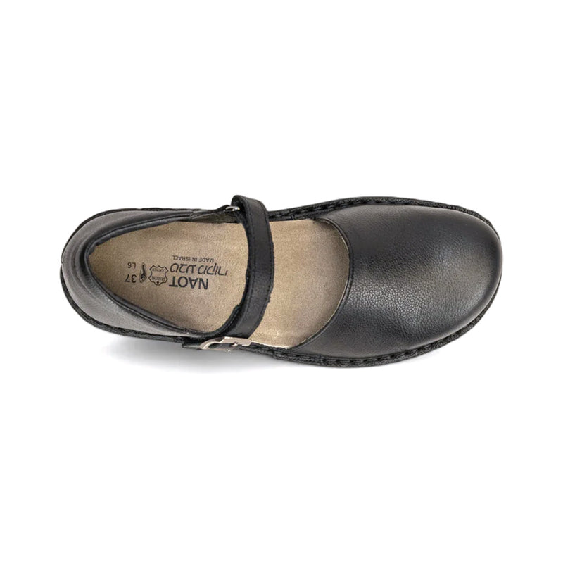 Naot Catania Closed Toe Open Top Mary Jane Style WIth Heel Back Leather Black 