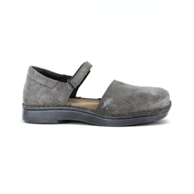 Naot Catania Closed Toe Open Top Mary Jane Style WIth Heel Back Leather Grey