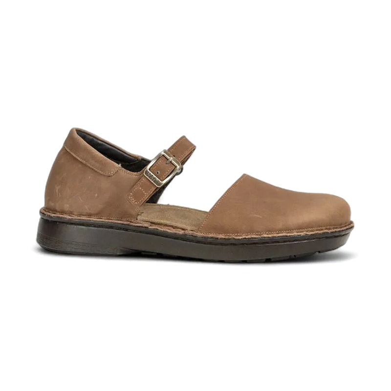 Naot Catania Closed Toe Open Top Mary Jane Style WIth Heel Back Leather Grey