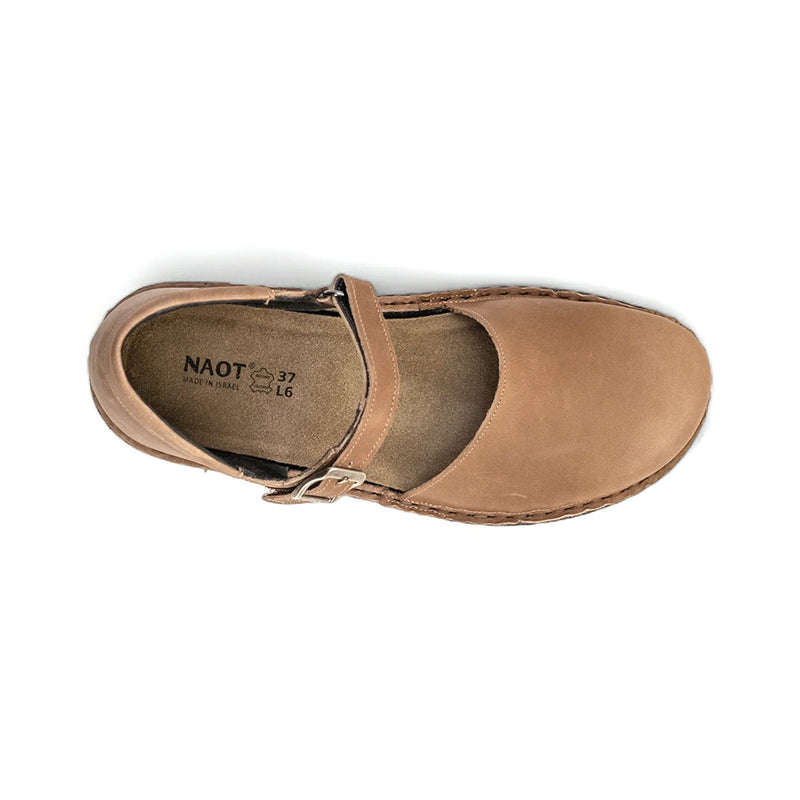 Naot Catania Closed Toe Open Top Mary Jane Style WIth Heel Back Leather Grey
