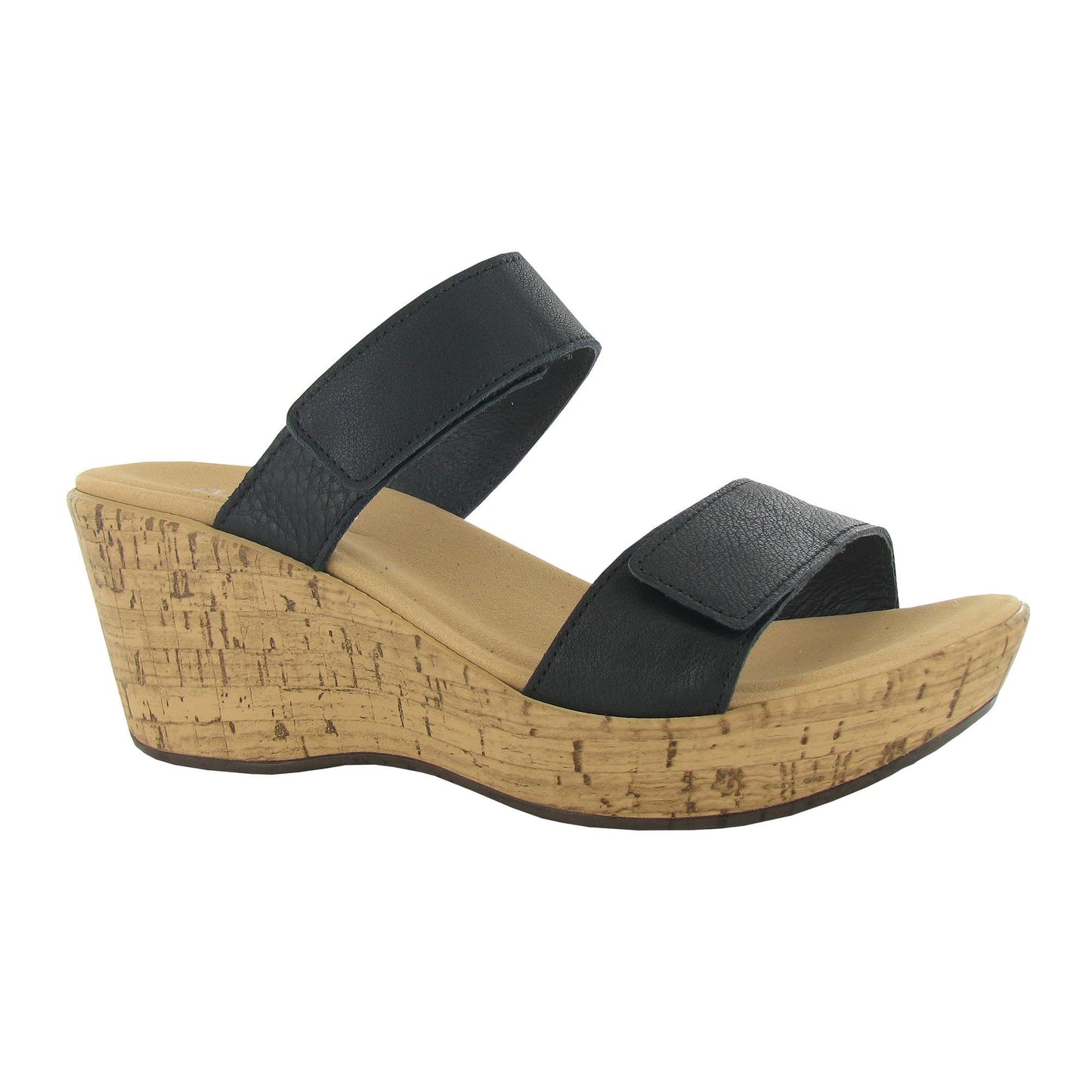 Naot Caveran Wedge Sandal (87003) Womens Shoes Soft Black Leather
