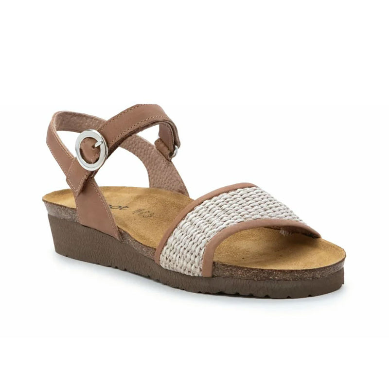 Naot Cecile Sandal Womens Shoes Latte Brown/Brn Raffia