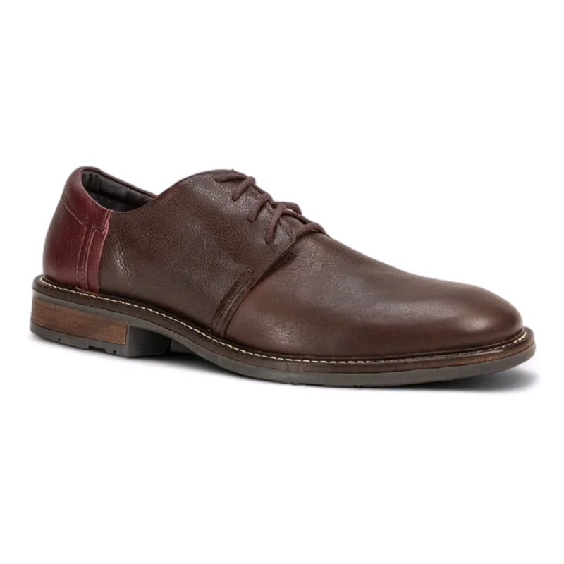 Naot Chief Oxford (80024) Mens Shoes Soft Brown Leather/Soft Bordeaux Leather