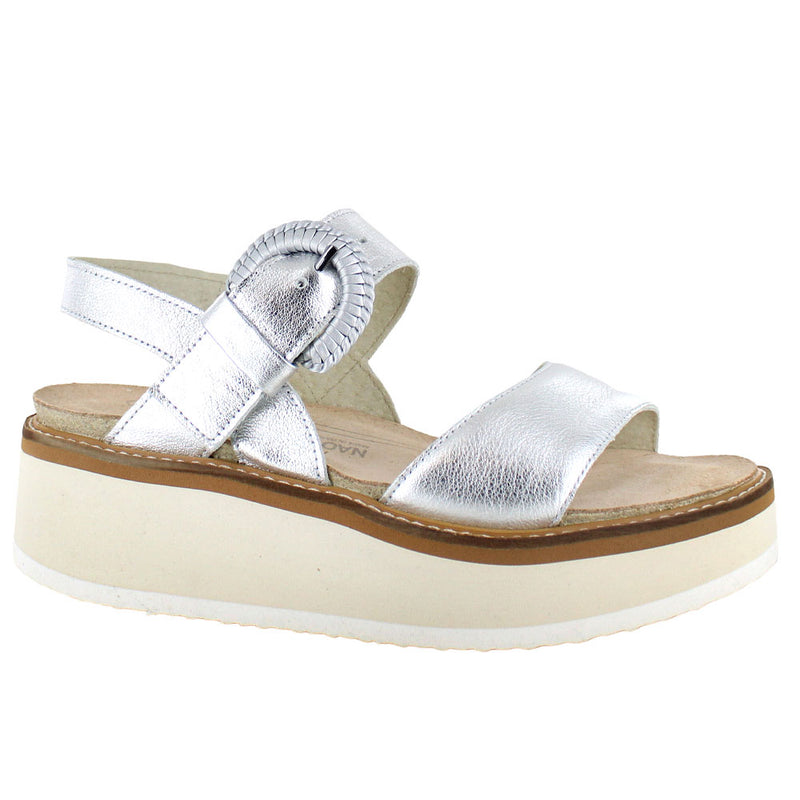 Naot Crepe (124100) Womens Shoes Soft Silver Leather