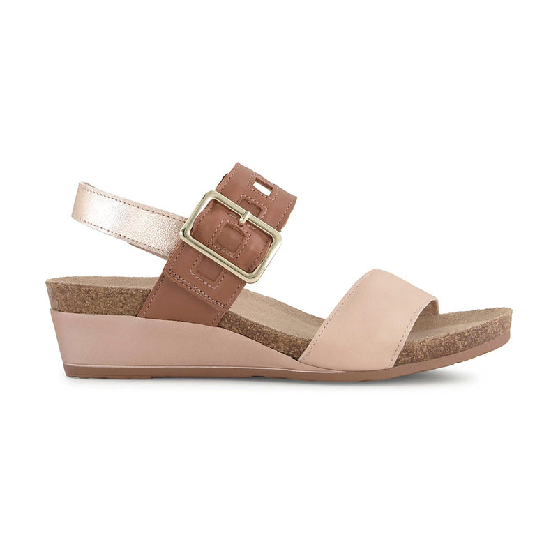 Naot Dynasty Sandal (5052) Womens Shoes PALE BLUSH LTHR/CARAMEL LTHR/SOFT ROSE GOLD LTHR