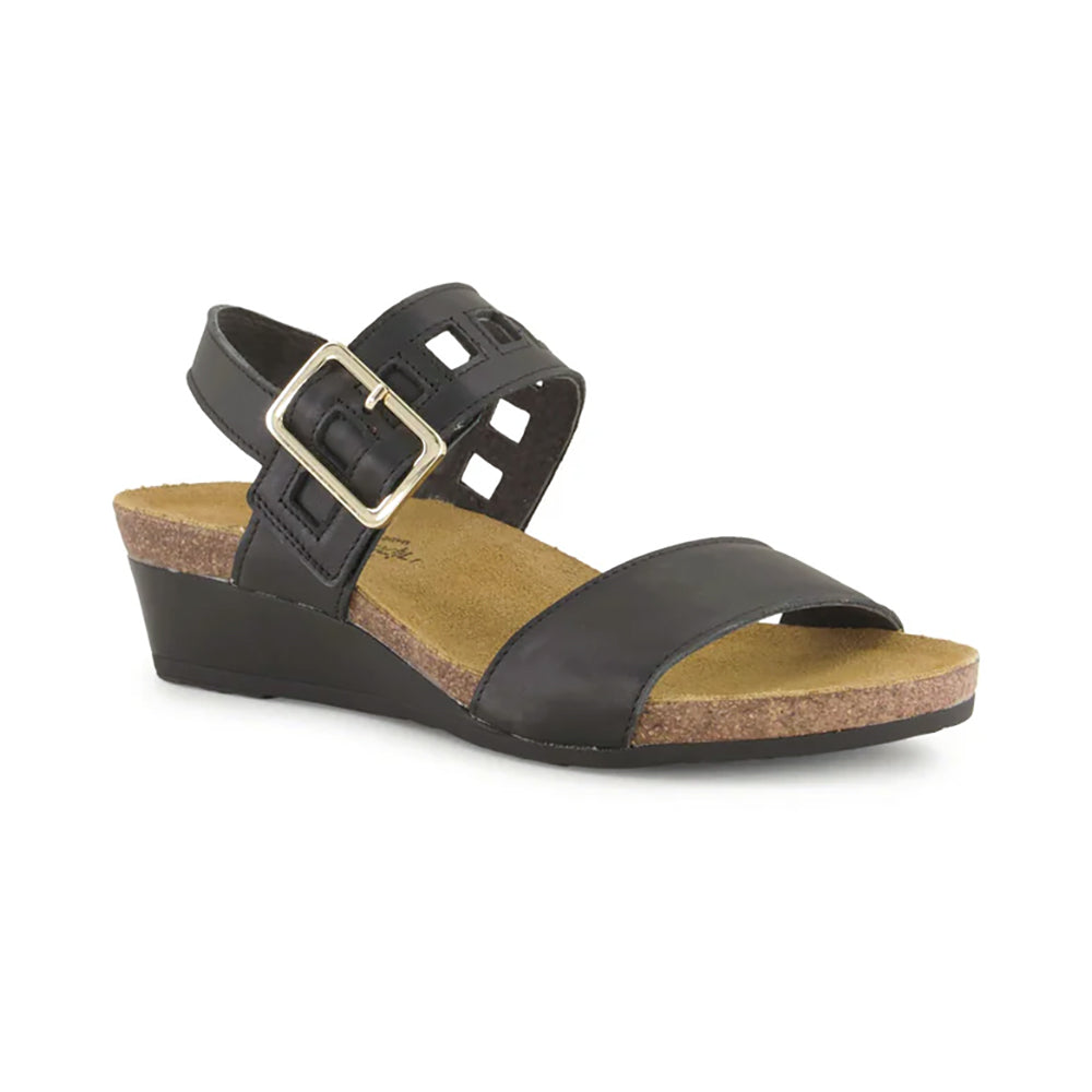 Naot Dynasty Sandal (5052) Womens Shoes Jet Black Leather