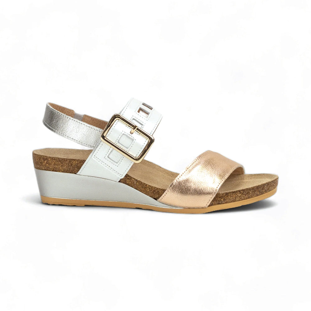 Naot Dynasty Sandal (5052) Womens Shoes Rose/White Pearl/Silver