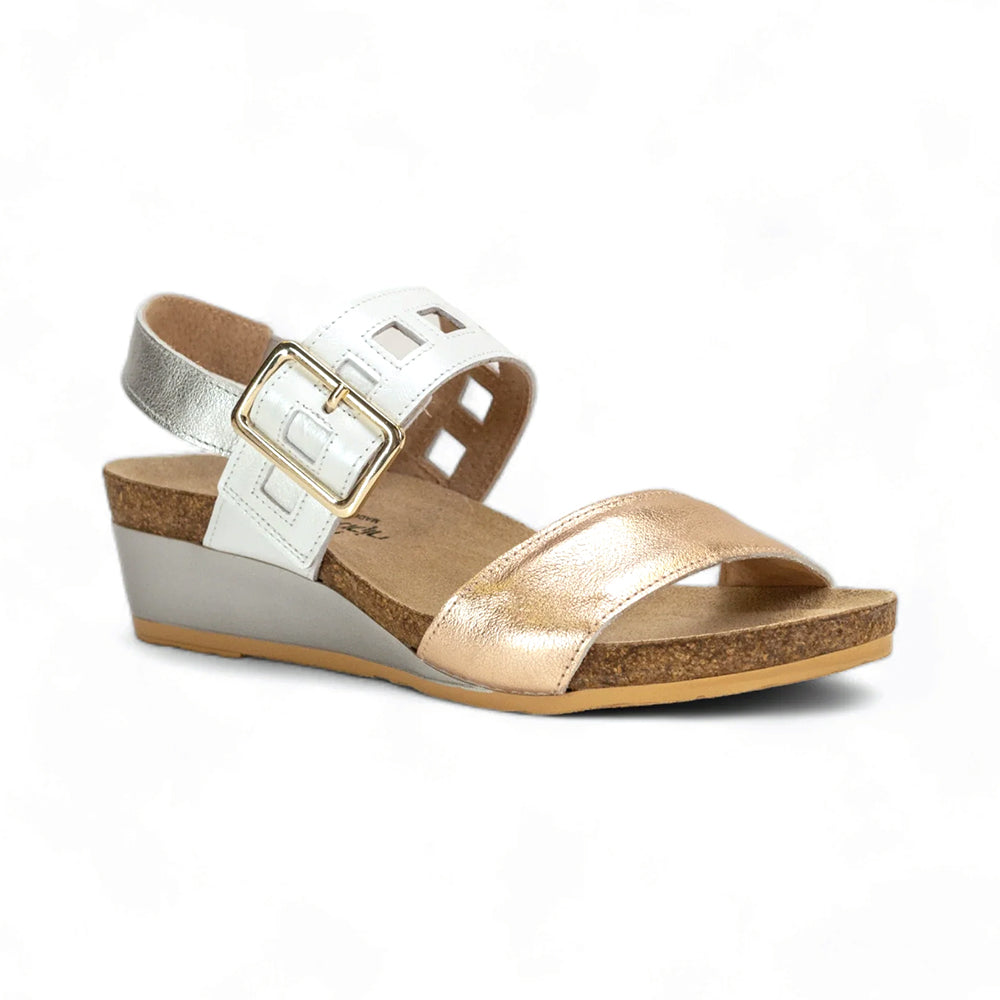 Naot Dynasty Sandal (5052) Womens Shoes Rose/White Pearl/Silver
