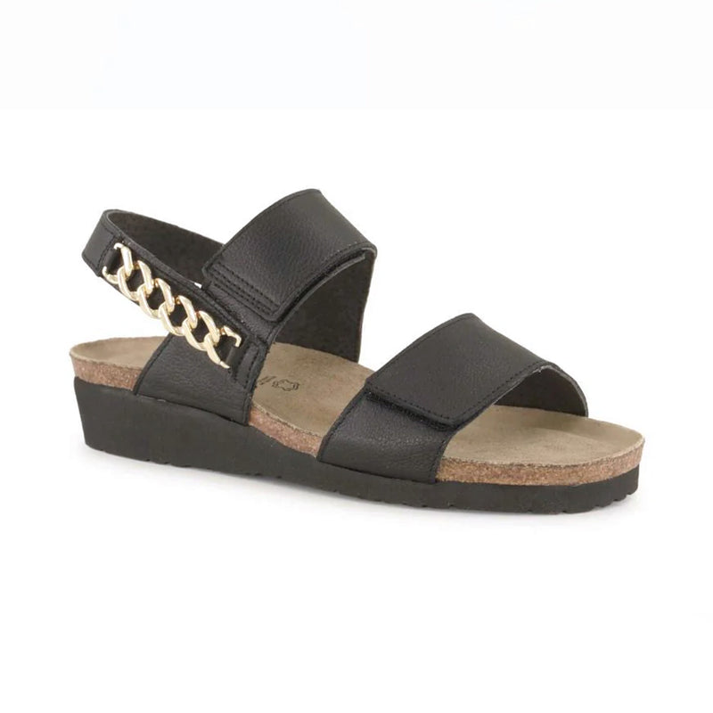 Naot Eliana Back Strap Wedge (4473) Womens Shoes Soft Black Leather
