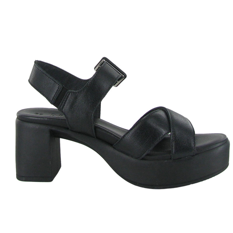 Naot Elite Platform Sandal (123102) Womens Shoes Shiny Black