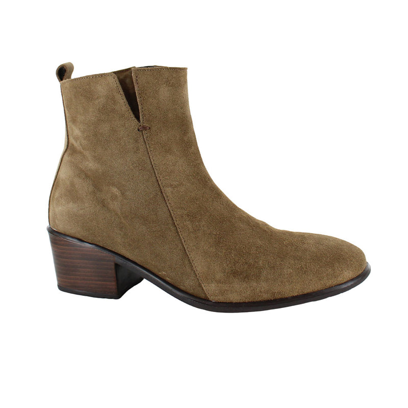 Naot Ethic Heeled Bootie (17498) Womens Shoes EAH Acorn Suede