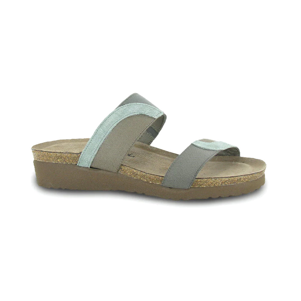 Naot Frankie Slide (4026) Womens Shoes Teal/Grey/Khaki