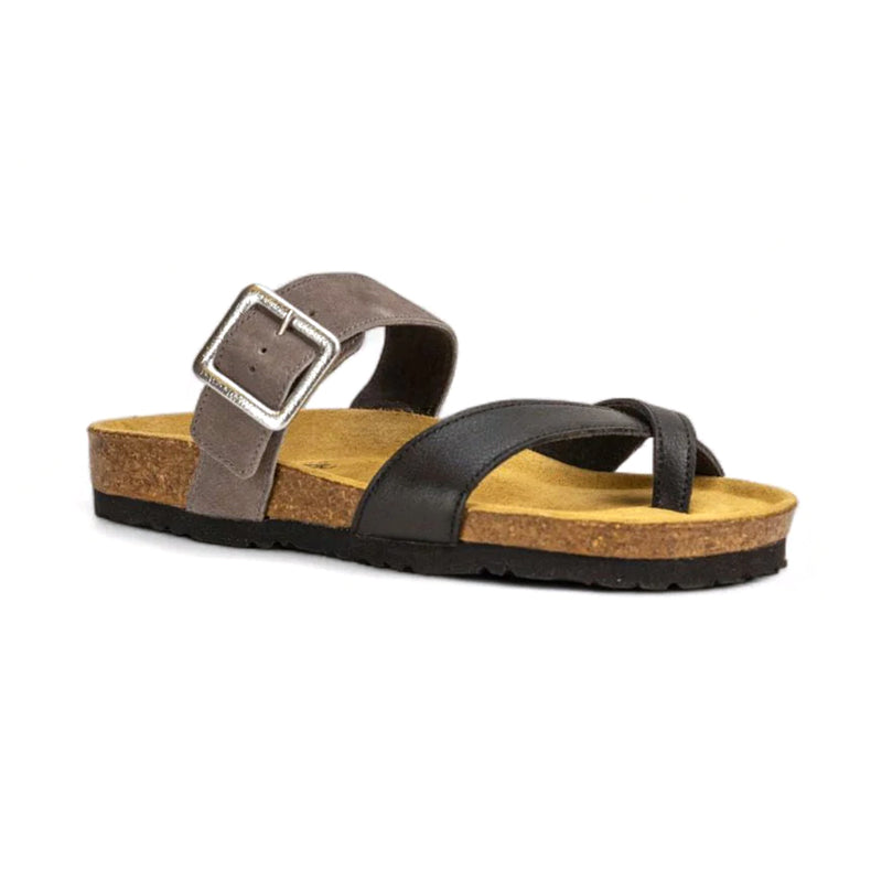 Naot Fresno Sandal (8250) Womens Shoes Soft Black/Taupe Grey