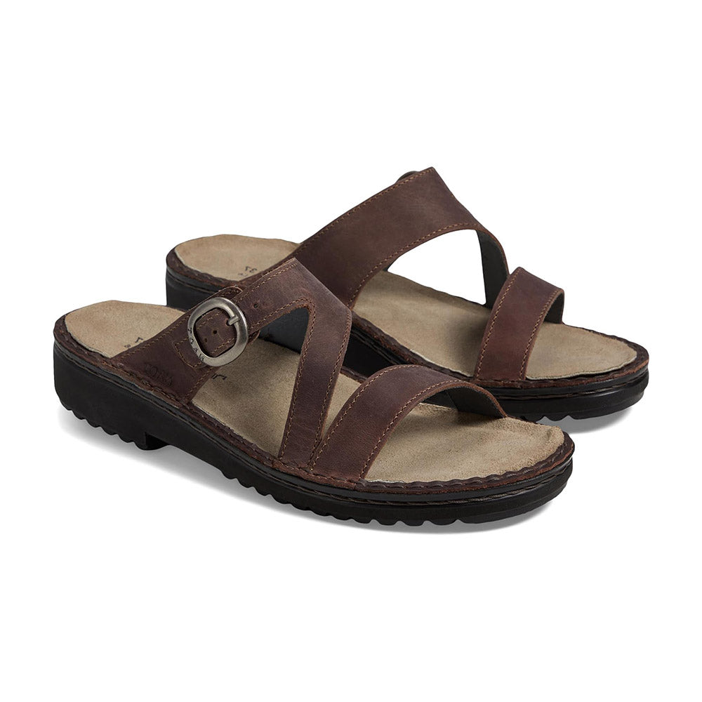 Naot Geneva Sandal (66700) Womens Shoes Brown Haze Leather