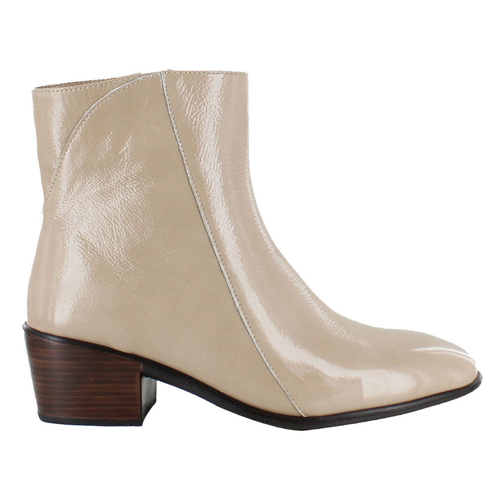Naot Goodie Bootie (17497) Womens Shoes CAMEL CRINKLE PATENT
