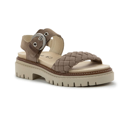 Naot Grove Sandal Womens Shoes Almond Suede