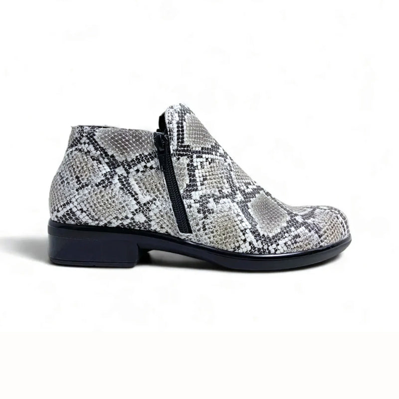 Naot Helm Bootie (26030) - Black Croc Leather Womens Shoes