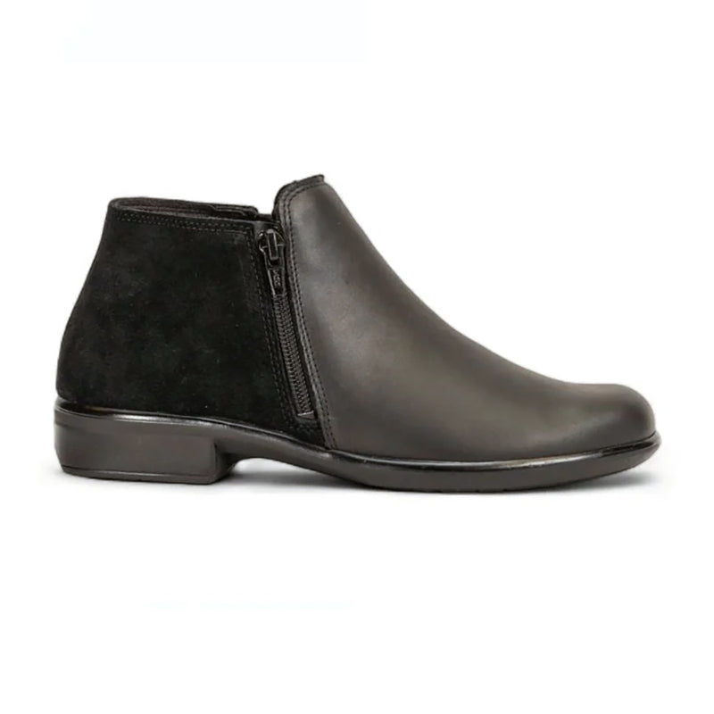 Naot Helm Bootie (26030) - Black Croc Leather Womens Shoes