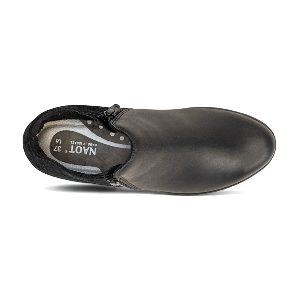 Naot Helm Bootie (26030) - Ink Leather/Midnight Blue Suede Womens Shoes