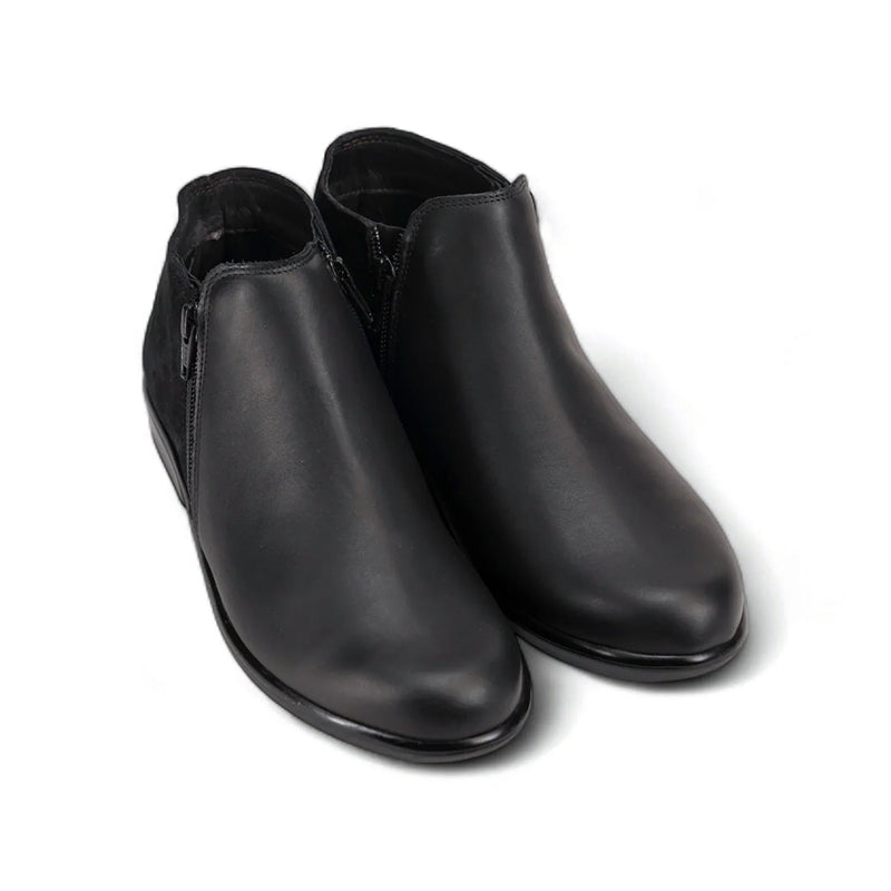 Naot Helm Bootie (26030) - Black Croc Leather Womens Shoes