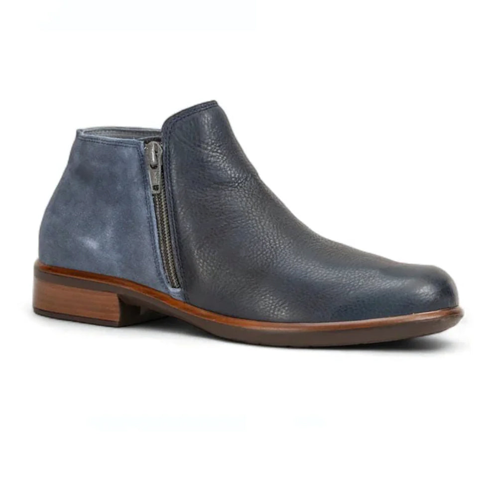 Naot Helm Bootie (26030) - Ink Leather/Midnight Blue Suede Womens Shoes Ink Leather/Midnight Blue Suede