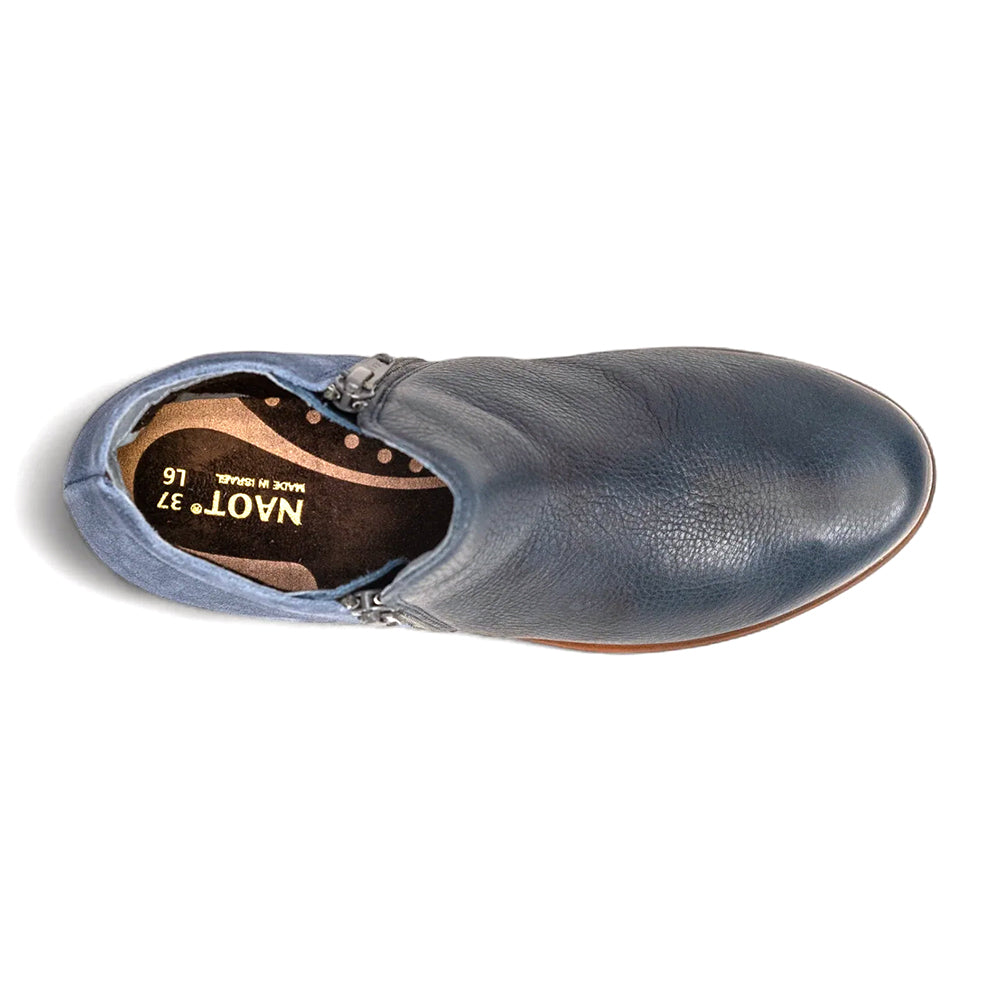 Naot Helm Bootie (26030) - Ink Leather/Midnight Blue Suede Womens Shoes