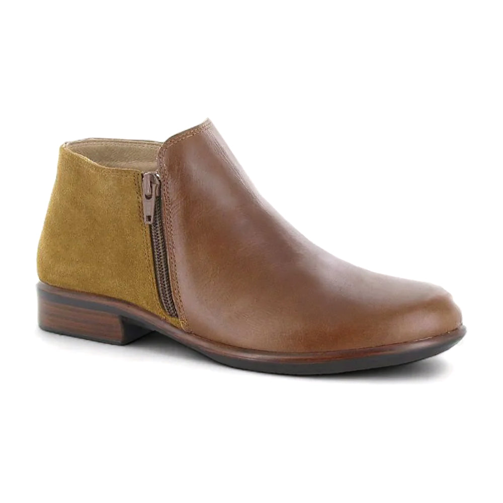 Naot Helm Bootie (26030) - Maple Brown Leather/Desert Suede Womens Shoes Maple Brown Leather/Desert Suede