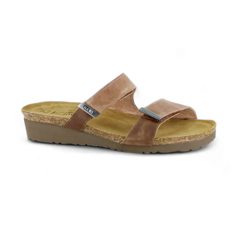 Naot Jacey Wide Slide (7305) Womens Shoes Black Velvet/Black Raven/Sterling